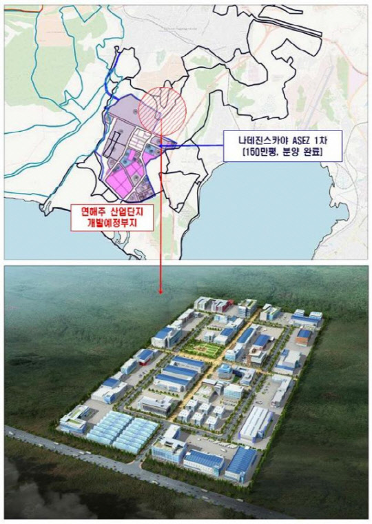 한-러시아 경제협력 산업단지 부지 및 조감도. <LH 제공>